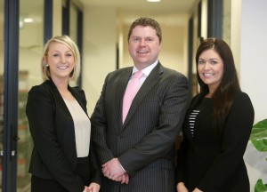 Partner Eoin Ryan pictured with Michelle Loftus (L) & Brid Darcy (R)