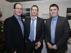 MGR Accountants' Sean Burke & Conor McElhinney chatting with Gordon Kearney