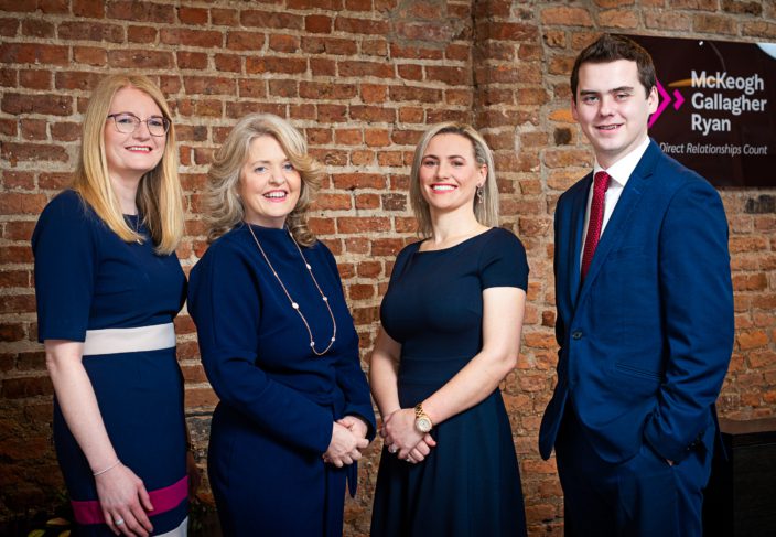Tax Director Anne Hogan & Tax Partner Mary McKeogh congratulate Janes Hughes and Fergus O’Regan