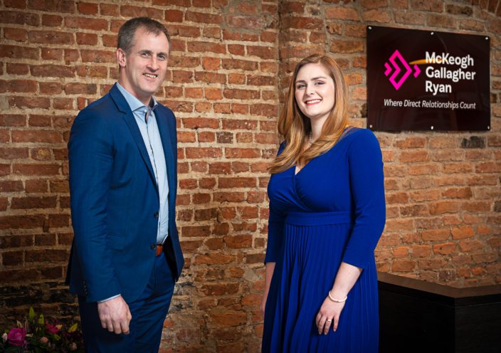 Audit Partner Eoin Gallagher congratulates Anita on her promotion