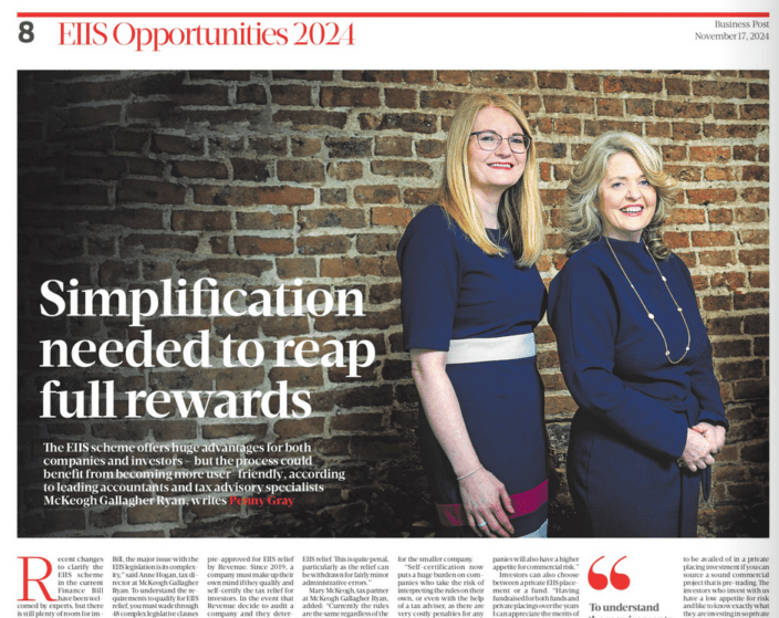 Interview in the Sunday Business Post with Mary McKeogh and Anne Hogan