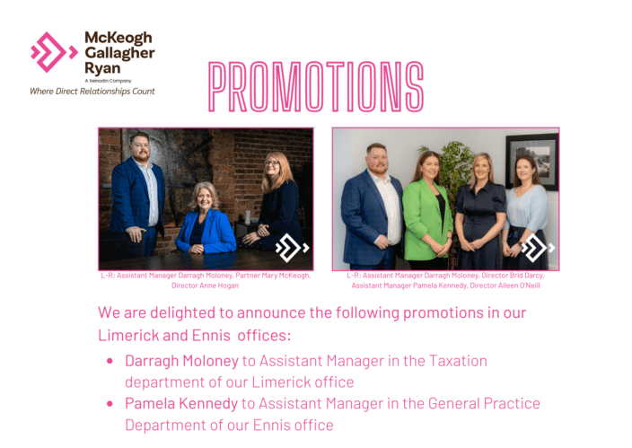 MGR promotion notice featuring Darragh Moloney and Pamela Kennedy